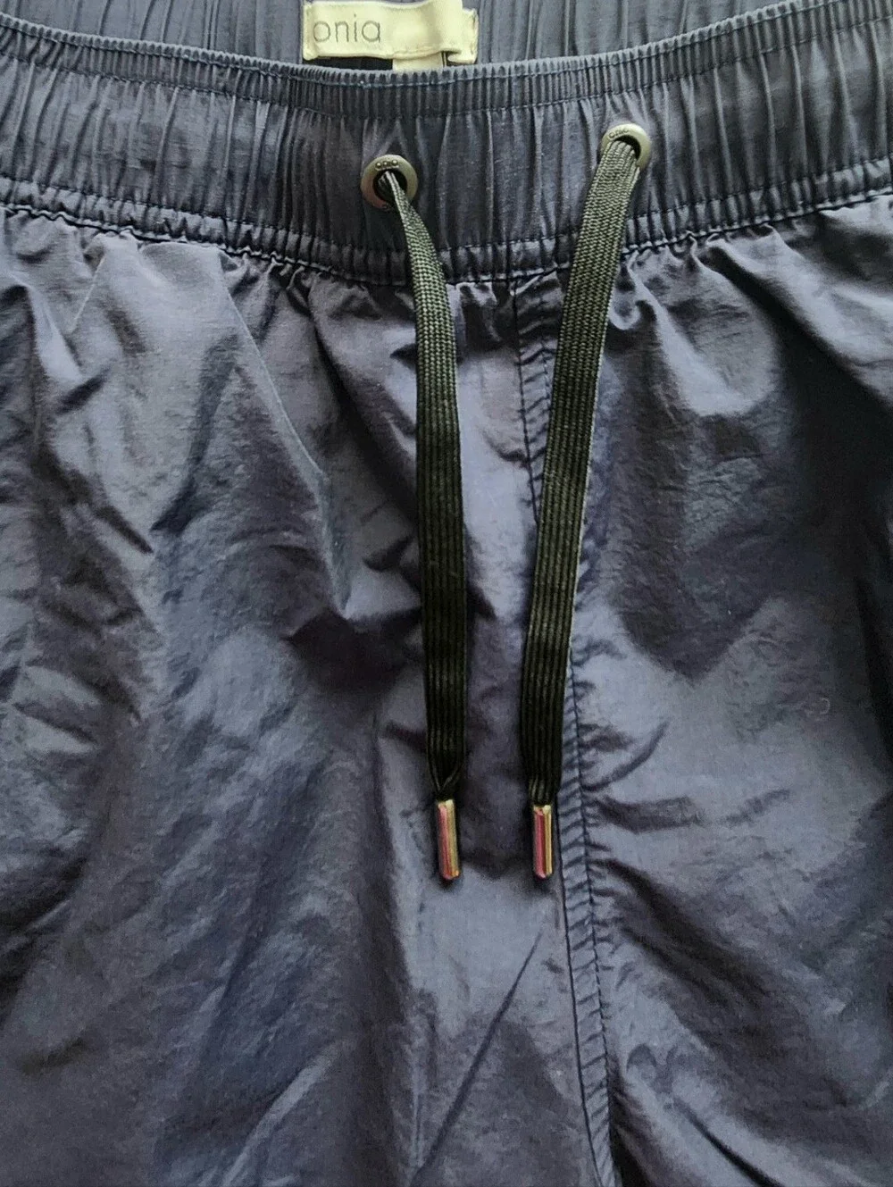 Men's Lightweight Elastic Waist Drawstring Shorts - Navy LARGE